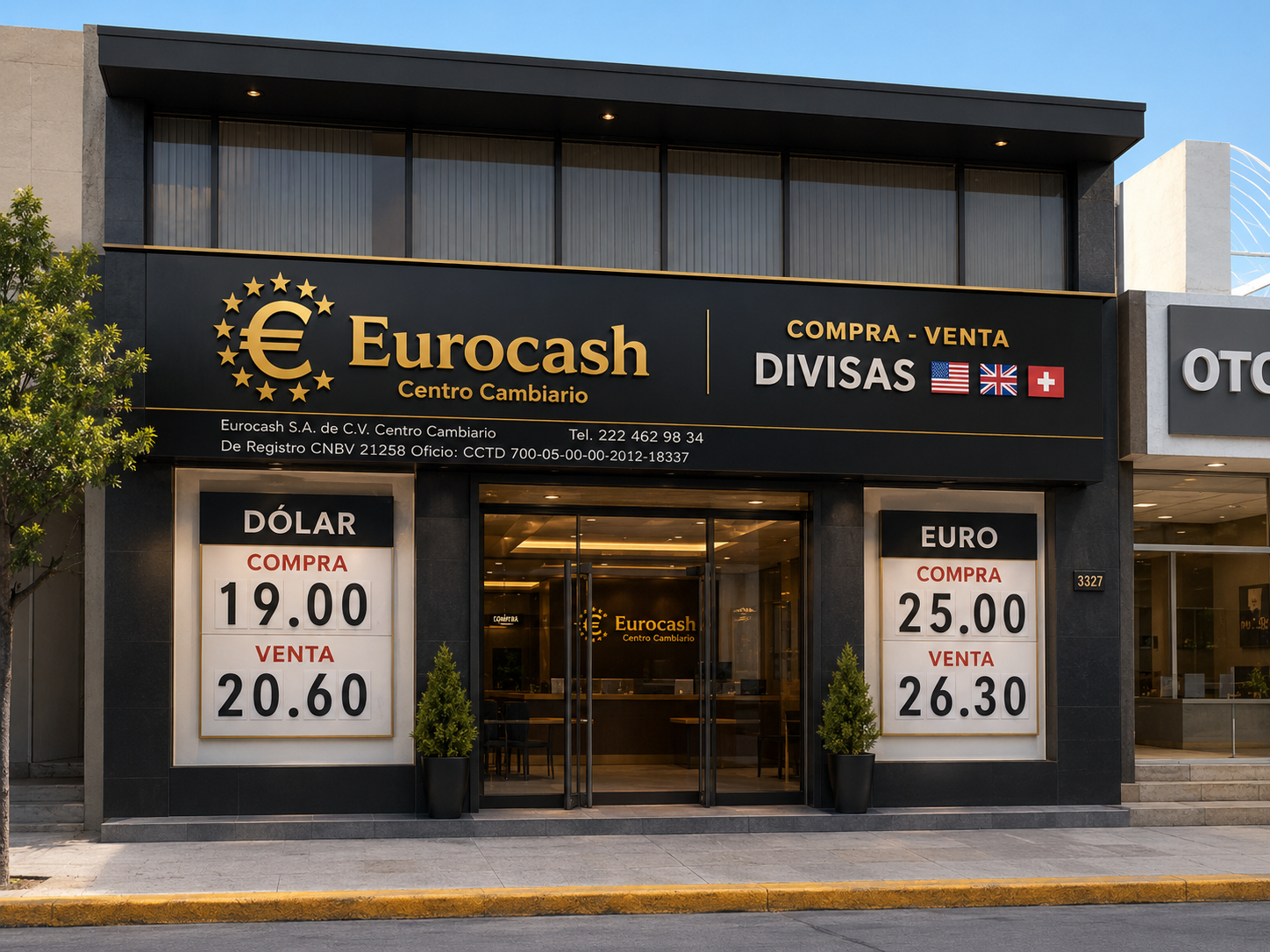 Casa de cambio Eurocash en Las Ánimas Puebla